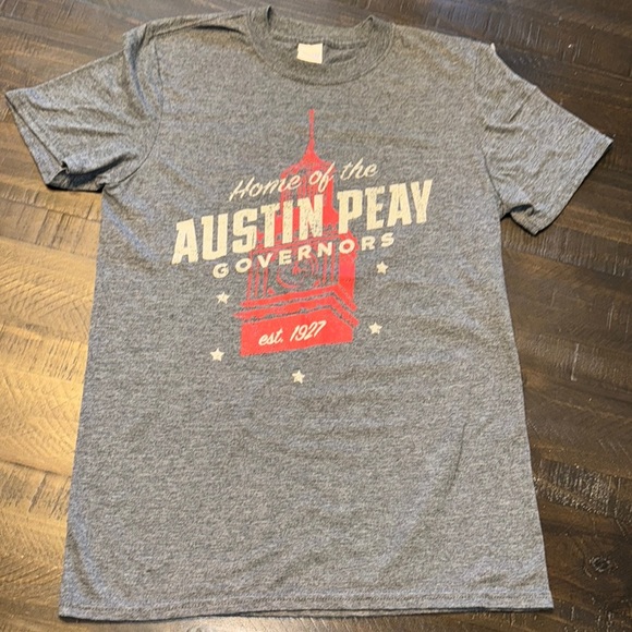 Austin Peay Governors APSU Gray T-Shirt Gildan Unisex Small - Picture 1 of 5